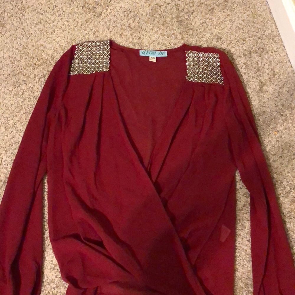 Red blouse